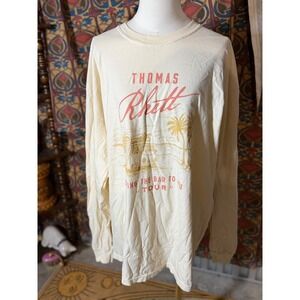 Thomas Rhett Bring The Bar To You Tour Long Sleeve T‎ Shirt Cream 2XL